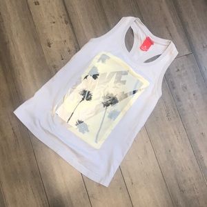 Nike Top grey/light blue racer back